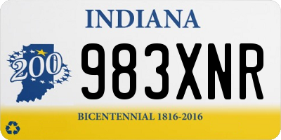 IN license plate 983XNR