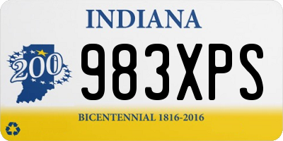 IN license plate 983XPS