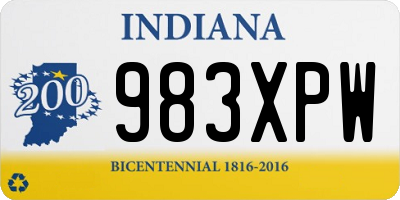 IN license plate 983XPW