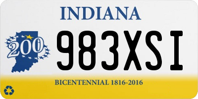 IN license plate 983XSI