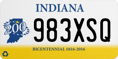 IN license plate 983XSQ