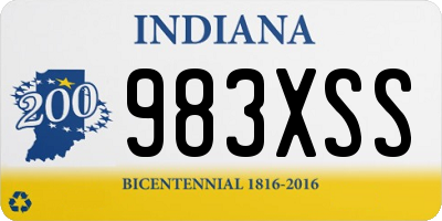 IN license plate 983XSS