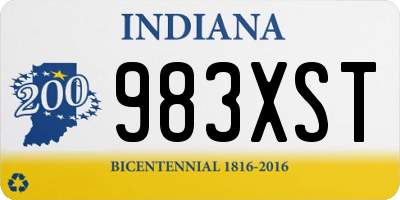 IN license plate 983XST