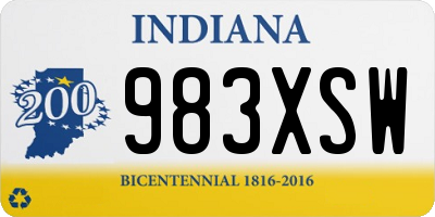 IN license plate 983XSW