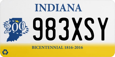 IN license plate 983XSY