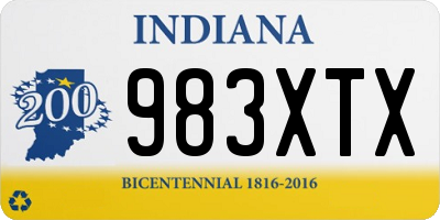 IN license plate 983XTX