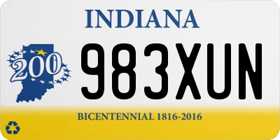 IN license plate 983XUN