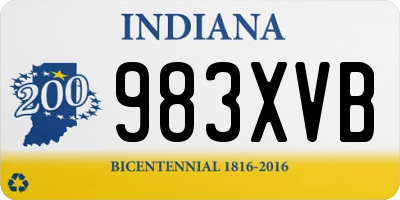 IN license plate 983XVB