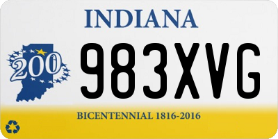 IN license plate 983XVG