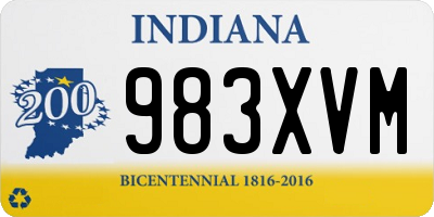 IN license plate 983XVM