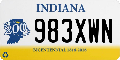 IN license plate 983XWN