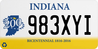 IN license plate 983XYI