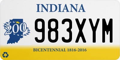 IN license plate 983XYM