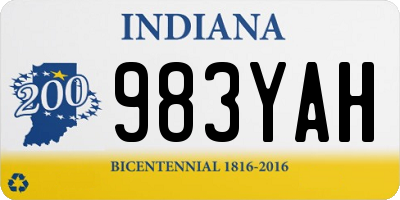IN license plate 983YAH