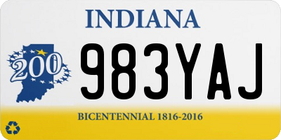 IN license plate 983YAJ