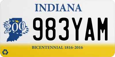 IN license plate 983YAM