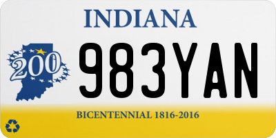 IN license plate 983YAN