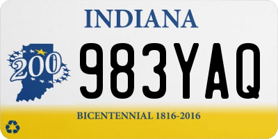 IN license plate 983YAQ