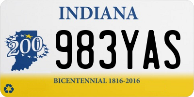 IN license plate 983YAS