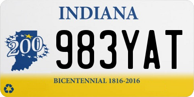 IN license plate 983YAT