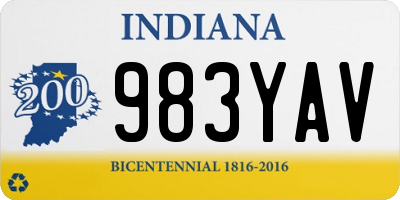 IN license plate 983YAV