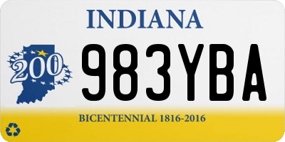 IN license plate 983YBA