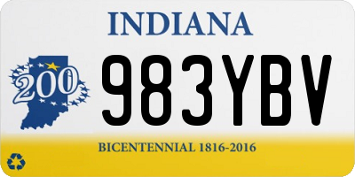 IN license plate 983YBV