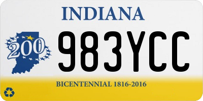 IN license plate 983YCC