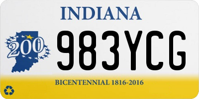 IN license plate 983YCG