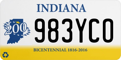 IN license plate 983YCO