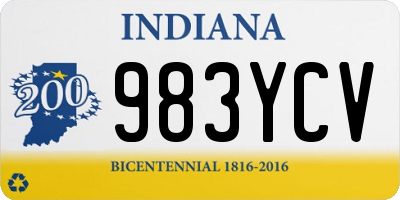 IN license plate 983YCV