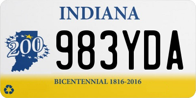 IN license plate 983YDA