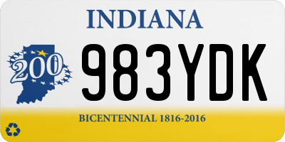 IN license plate 983YDK