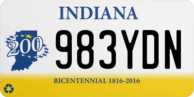 IN license plate 983YDN