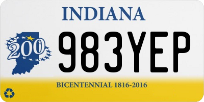 IN license plate 983YEP