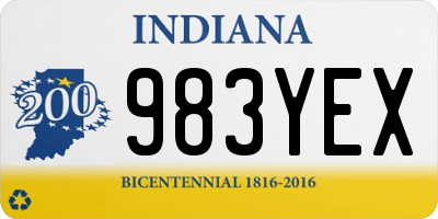 IN license plate 983YEX