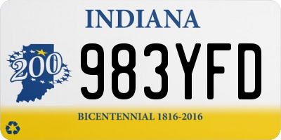 IN license plate 983YFD