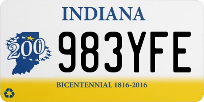 IN license plate 983YFE