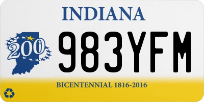 IN license plate 983YFM