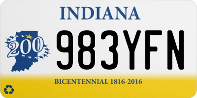 IN license plate 983YFN