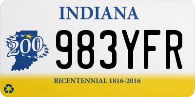 IN license plate 983YFR