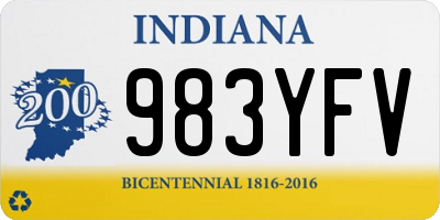 IN license plate 983YFV