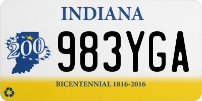 IN license plate 983YGA