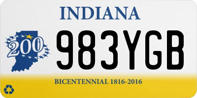 IN license plate 983YGB