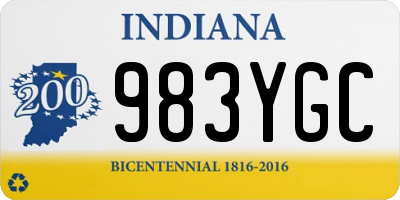 IN license plate 983YGC