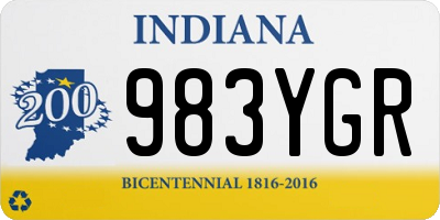 IN license plate 983YGR