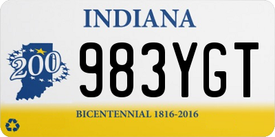 IN license plate 983YGT