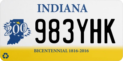 IN license plate 983YHK