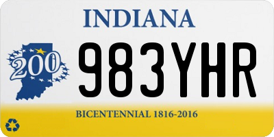 IN license plate 983YHR