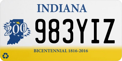 IN license plate 983YIZ